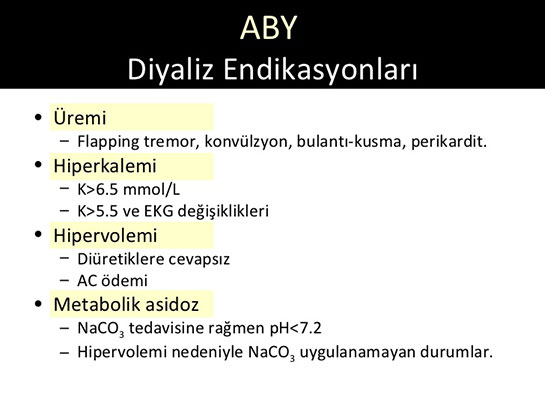 Diyaliz Endikasyonlar